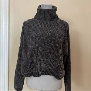 Blank NYC Grey Chenille Turtleneck